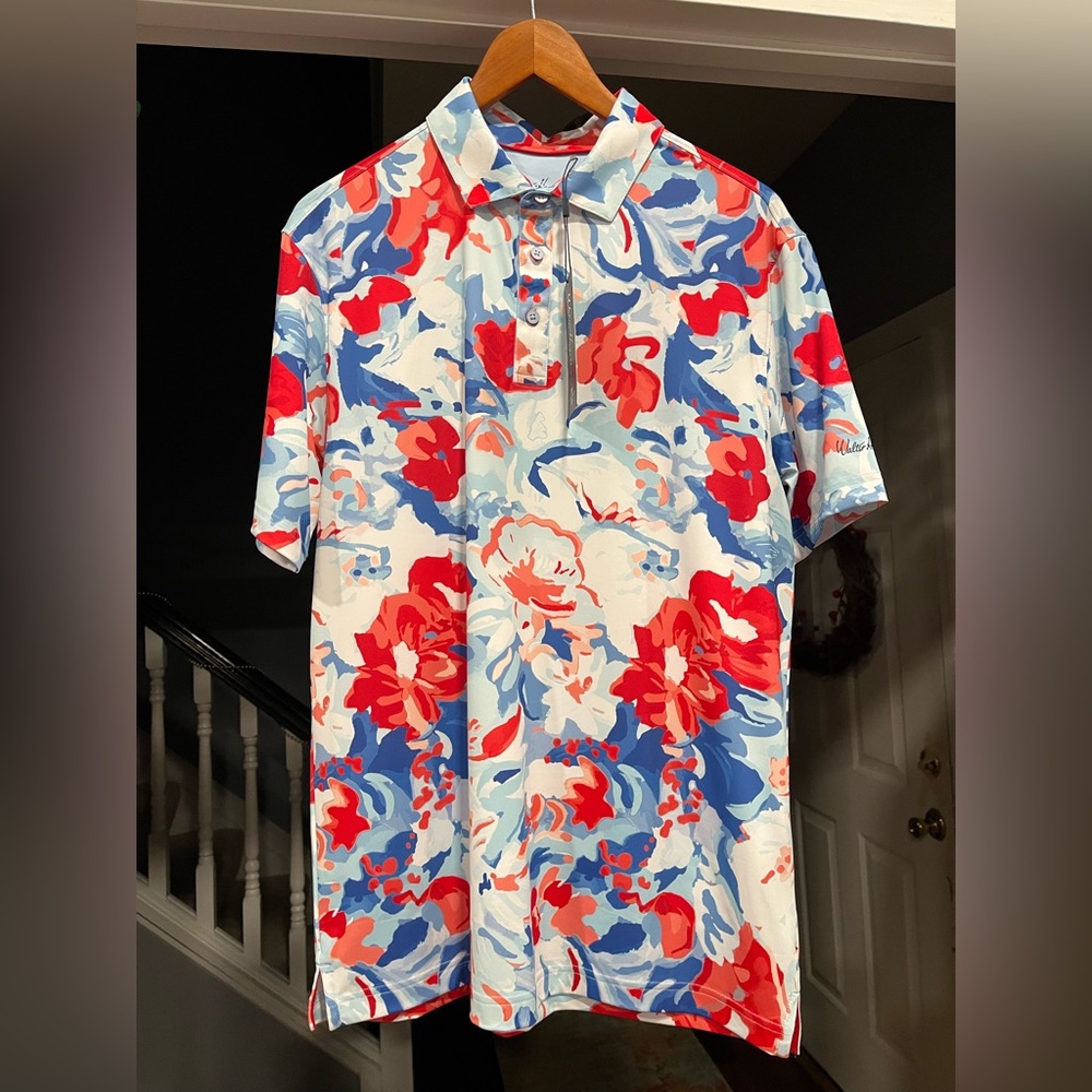 NWT! Walter Hagen Men's Performance 11 Novelty Print Golf Polo!